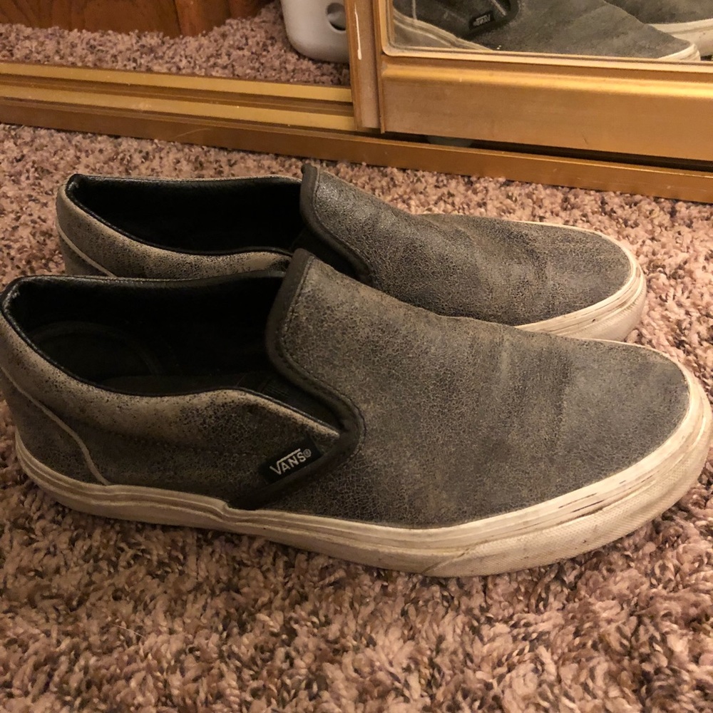 Slip on grey and black vans